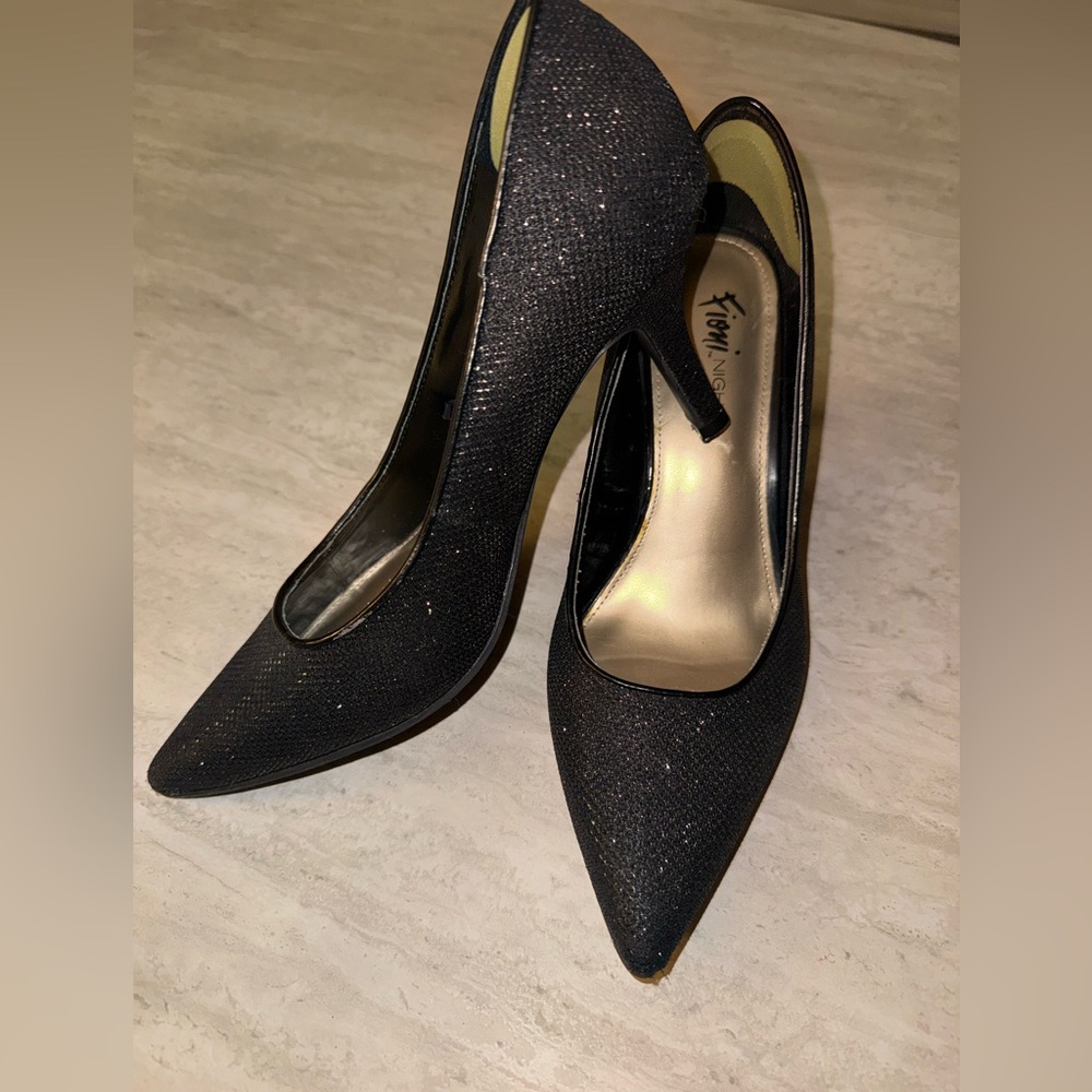 Sparkly Black Heels